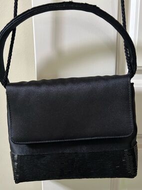 ENZO ANGIOLINi Black beaded evening bag